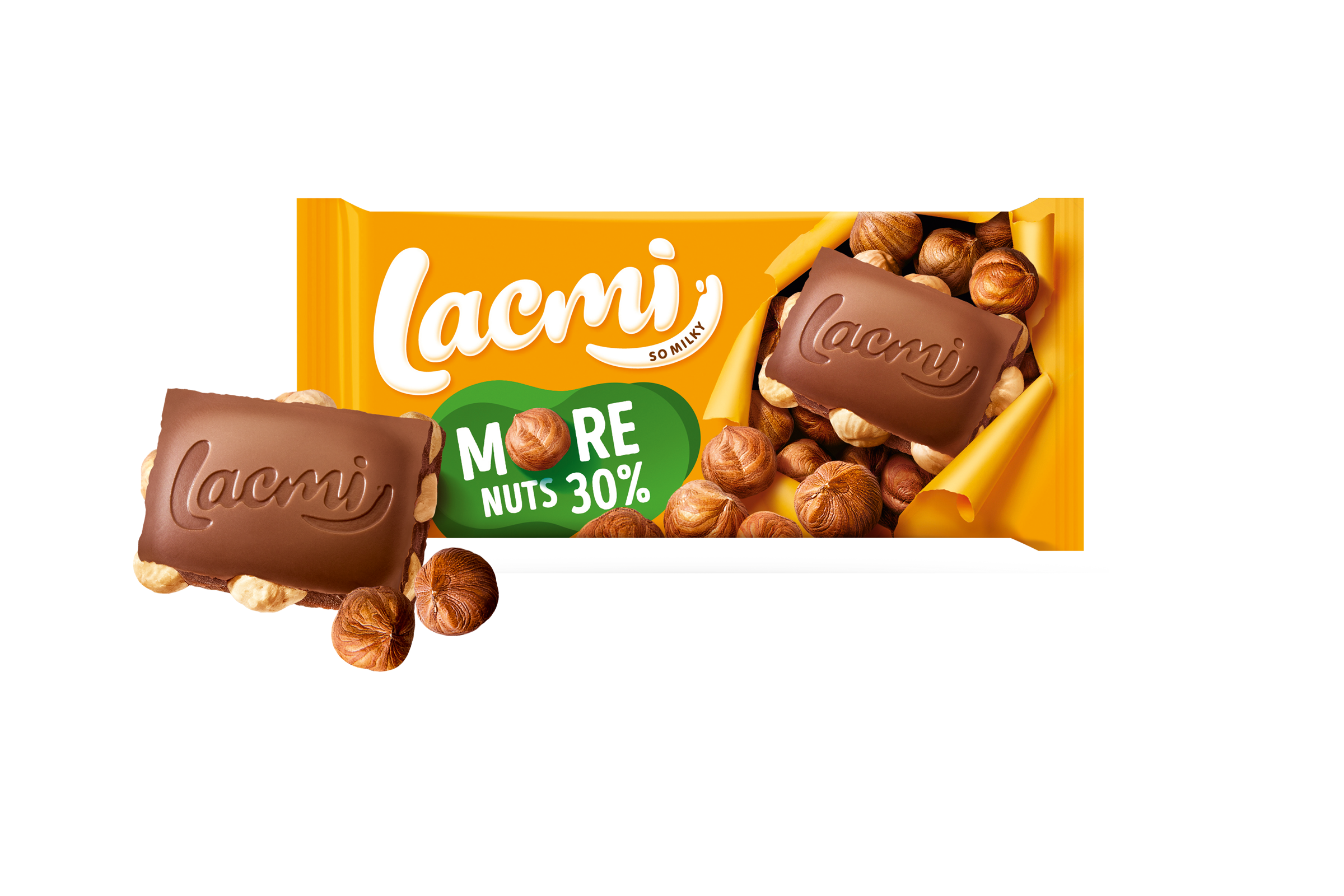 Ciocolată cu lapte și alune întregi